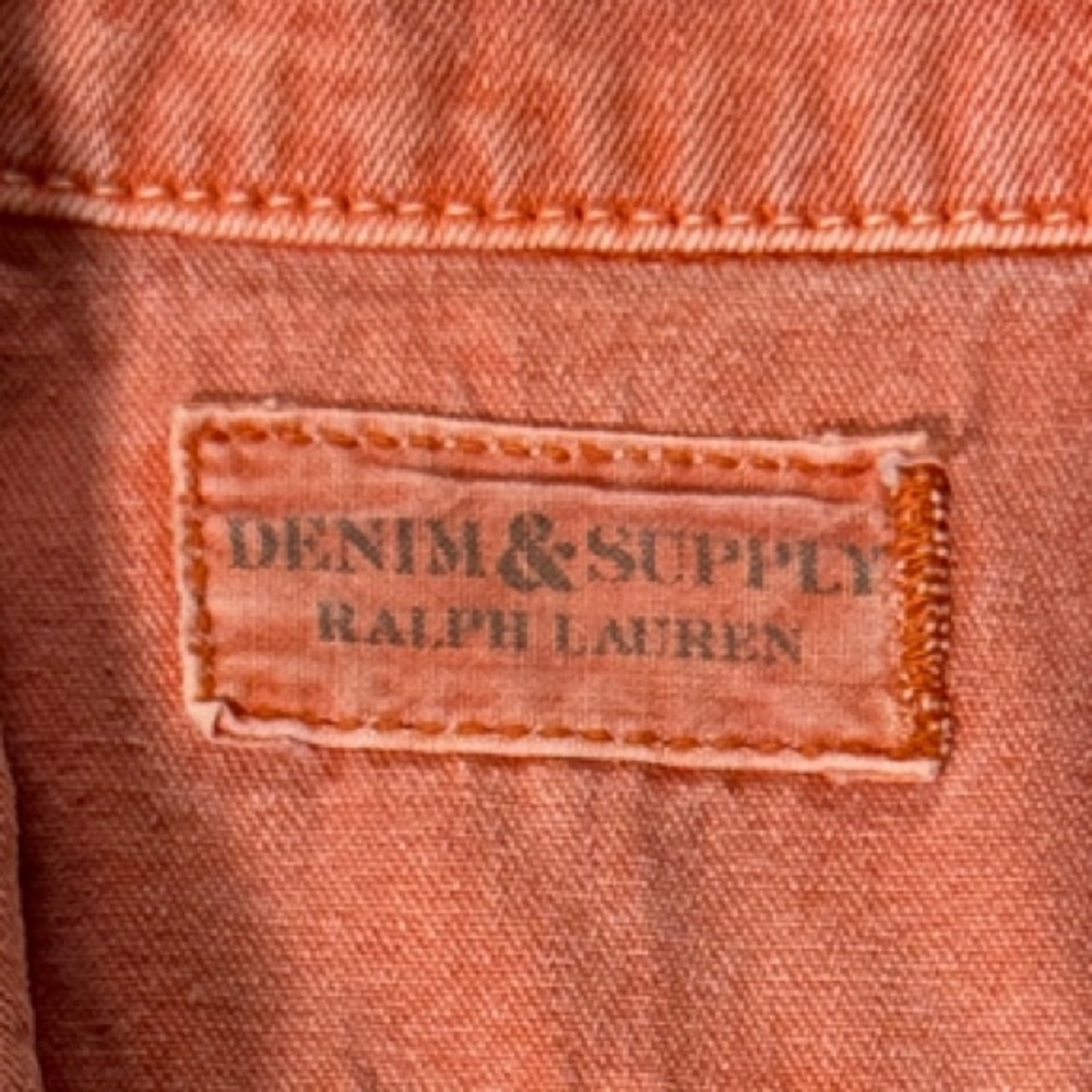 NWOT - RALPH LAUREN DISTRESSED JEAN VEST (CORAL) - SIZE: SMALL - Picture 10 of 11